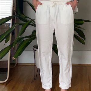 J.Crew Linen White Pants